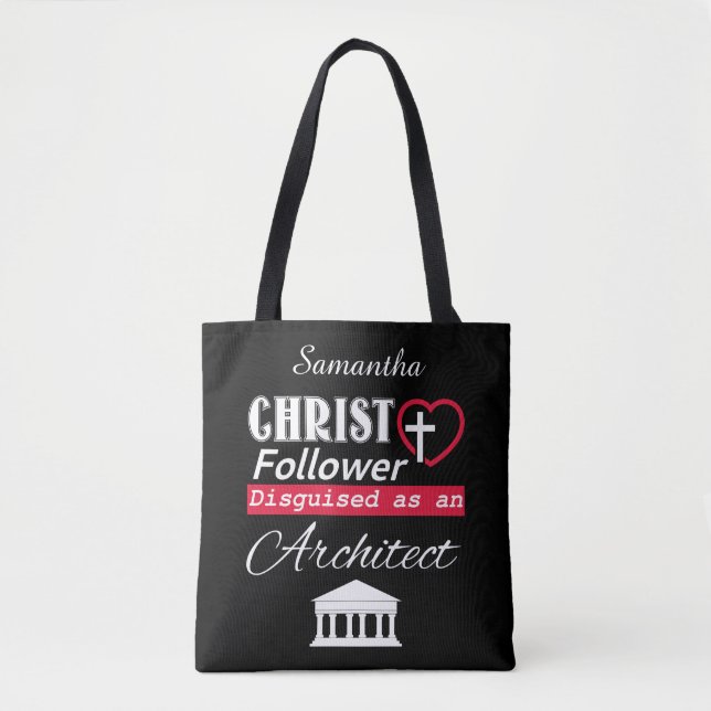 Bolsa Tote Cristo Seguinte Disfarçado De Arquiteto Cristão (Frente)