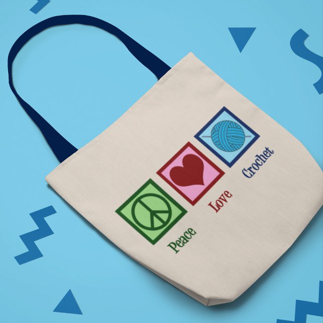 Bolsa Tote Crochet Crochet Cute Monogramas (Criador carregado)