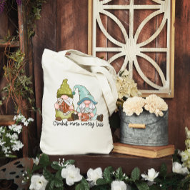 Bolsa Tote Crochet Mais Preocupada Menos Saco de Tote com Gno