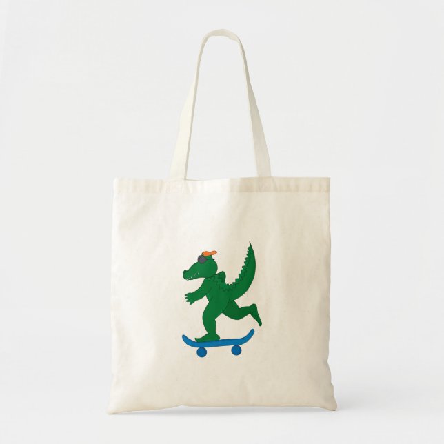 Bolsa Tote Crocodilo de skater (Frente)