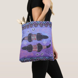 Bolsa Tote Crocodilo Dreaming Arte Aborígene Bag