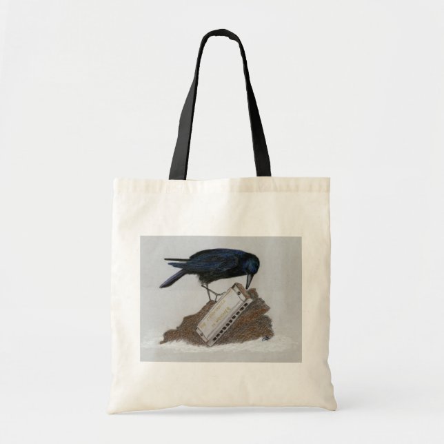 Bolsa Tote Crow e Harmonica (Frente)