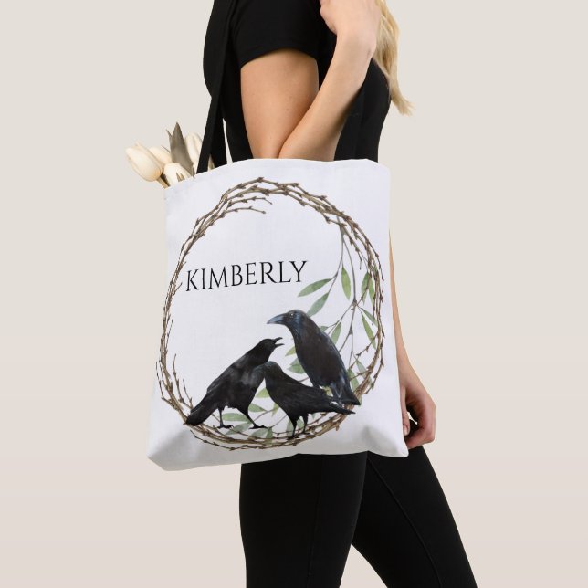 Bolsa Tote Crow Love (Close Up)