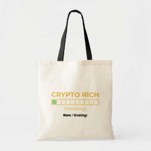 Bolsa Tote Crpto Rico Pendente Barra de Carregamento Engraçad
