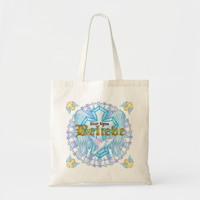 Bolsa Tote Cruz Cristã Acredite (Frente)