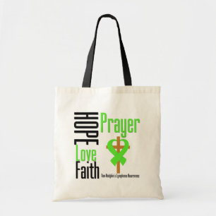 Bolsa Tote Cruz da oração da fé do amor da esperança do