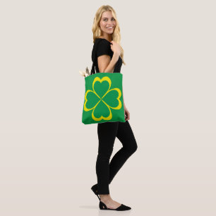 Bolsa Tote Cruz da trevo irlandesa para o Dia de São Patrício