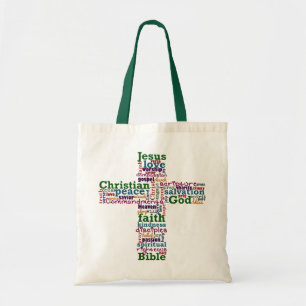 Bolsa Tote Cruz de Arte Religiosa Cristã