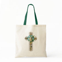 Cruz e Flores de Tote Bag 1910