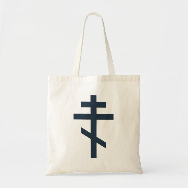 Bolsa Tote Cruz Ortodoxa de Oito Pontas Arte Devocional Sagra (Frente)