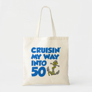 Bolsa Tote Cruzando minha maneira nos desenhos animados 50