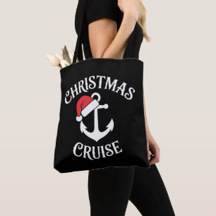 Bolsa Tote Cruzeiro de Natal Âncora Chapéu do Papai Noel Vela