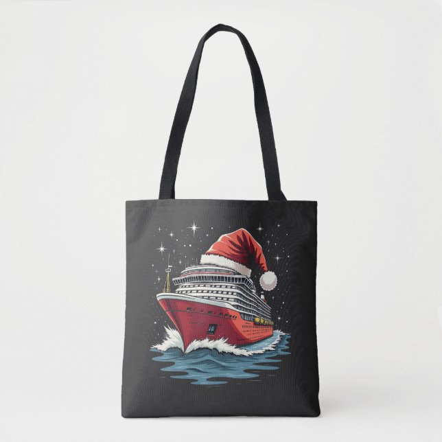 Bolsa Tote Cruzeiro Familiar em Navio de Cruzeiro no Natal (Frente)