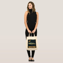 Bolsa Tote Cruzeiro Retro no Espaço Profundo