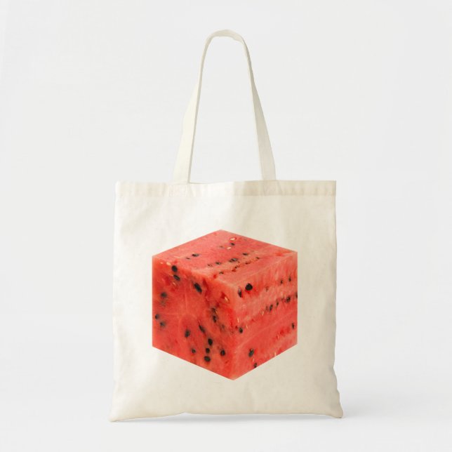 Bolsa Tote Cubo original de Comida de Melancia Vermelha doce  (Frente)