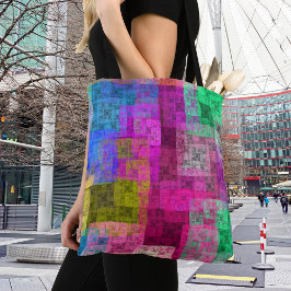 Bolsa Tote cubos abstrato