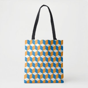 Bolsa Tote Cubos retrorisométricos, ilusão geométrica