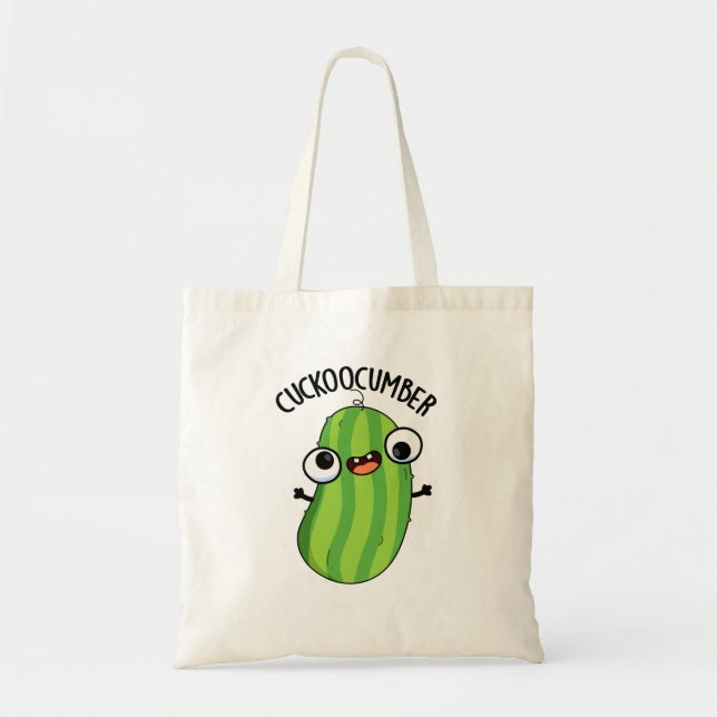 Bolsa Tote Cuckoocumber Funny Veggie Cucumber Pun (Frente)
