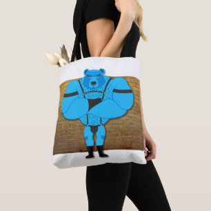 Bolsa Tote Cueca de couro desenho animado urso gay musculoso 