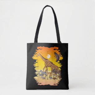 Bolsa Tote Cuidador de Zoológico Africanos Animal Vida Selvag
