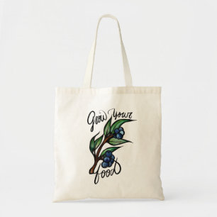 Bolsa Tote Cultivar a sua comida de fruta de mirtilo