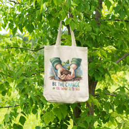 Bolsa Tote Cultivar o crescimento - Inspiração respeitadora d