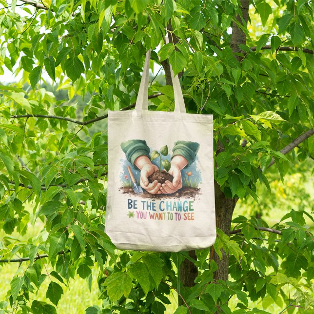 Bolsa Tote Cultivar o crescimento - Inspiração respeitadora d (Criador carregado)