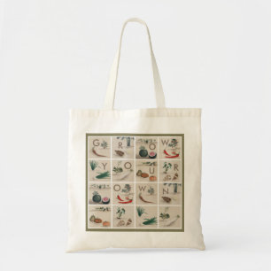 Bolsa Tote Cultive seus próprios vegetais Ilustração Quadrado