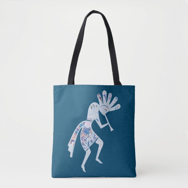 Bolsa Tote Cultura de americanos nativos - Dançando Kokopelli (Frente)