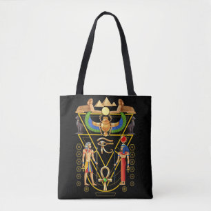 Bolsa Tote Cultura Egípcia Artefato Scarab Ankh Horus Eye