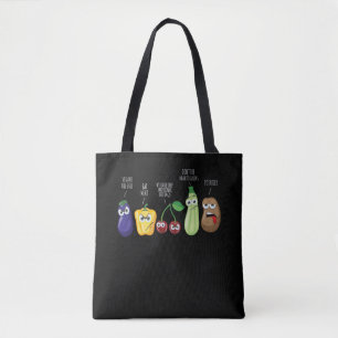 Bolsa Tote Culturas Engraçadas Humor Vegan Citação Sarcás