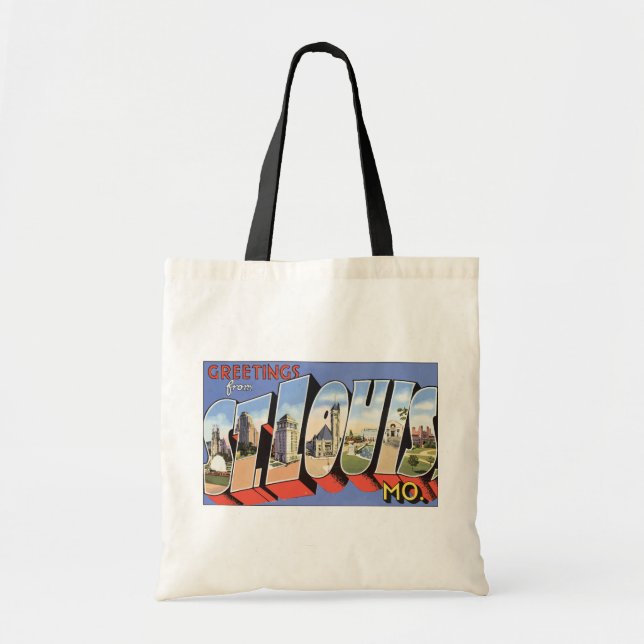Bolsa Tote Cumprimentos de St Louis, Mo., vintage (Frente)