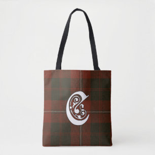 Bolsa Tote Cunningham Clan Tartan Monograma