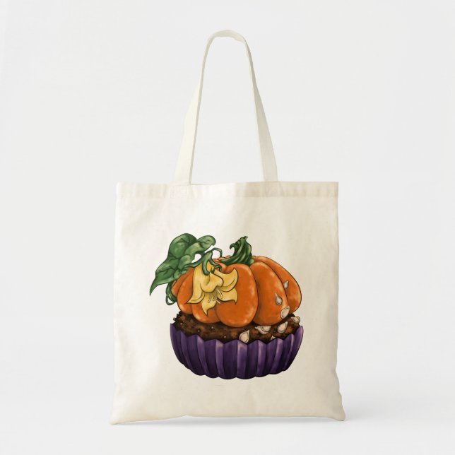 Bolsa Tote Cupcake de abóbora (Frente)