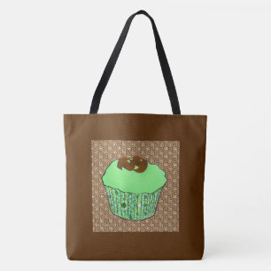Bolsa Tote Cupcake de Chocolate com Creme de Hortelã, Fundo F