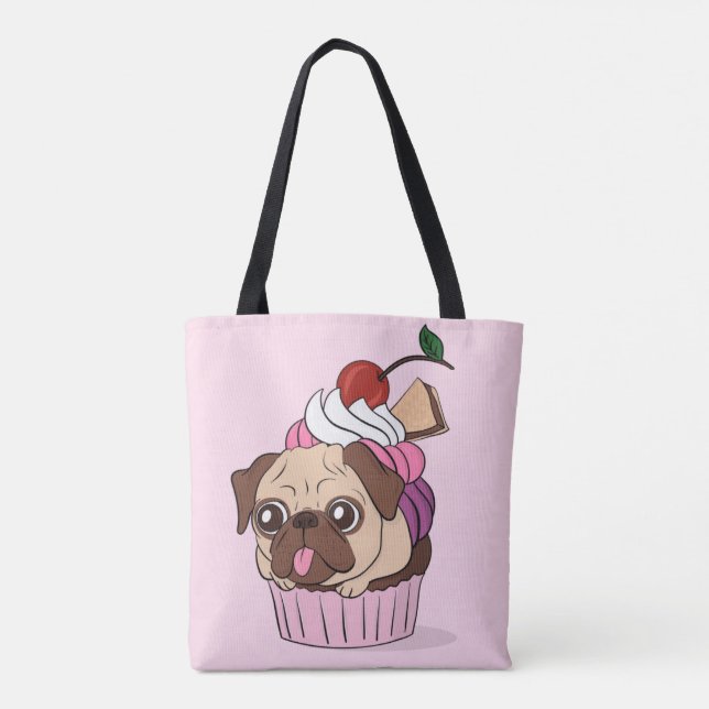 Bolsa Tote Cupcake Pug (Verso)