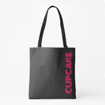 Cupcake Rosa Texto Personalizado Preto