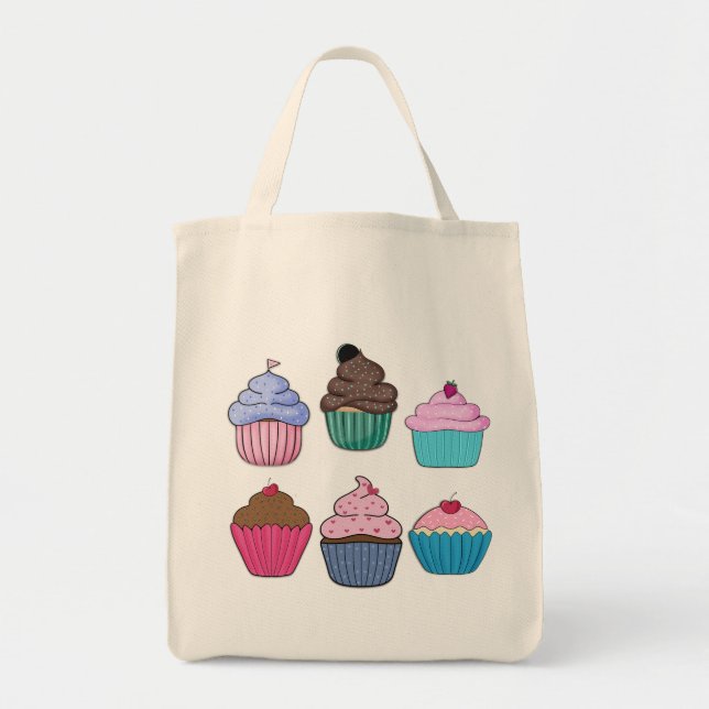 Bolsa Tote Cupcakes bonito (Frente)