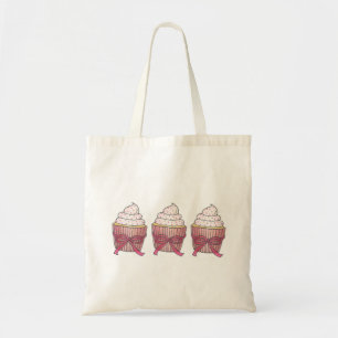 Bolsa Tote Cupcakes cor-de-rosa Cupcakes Dessert Tot Bag