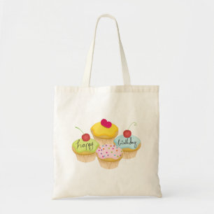 Bolsa Tote Cupcakes de aniversário