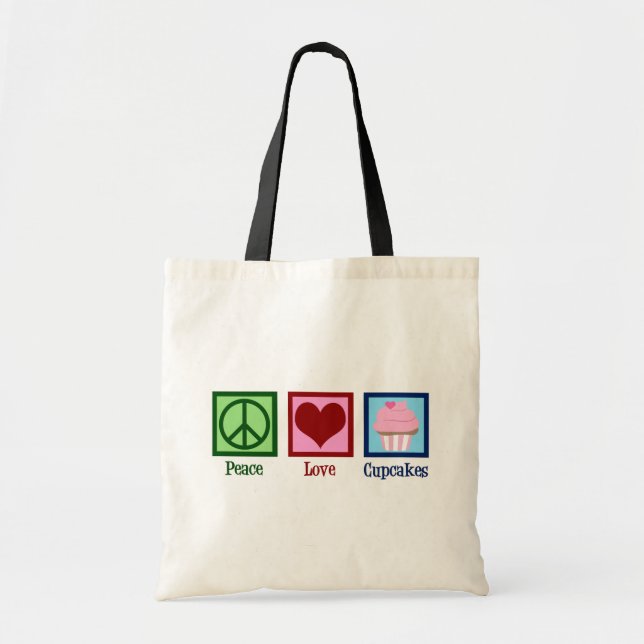 Bolsa Tote Cupcakes de Paz e Amor Baker (Frente)