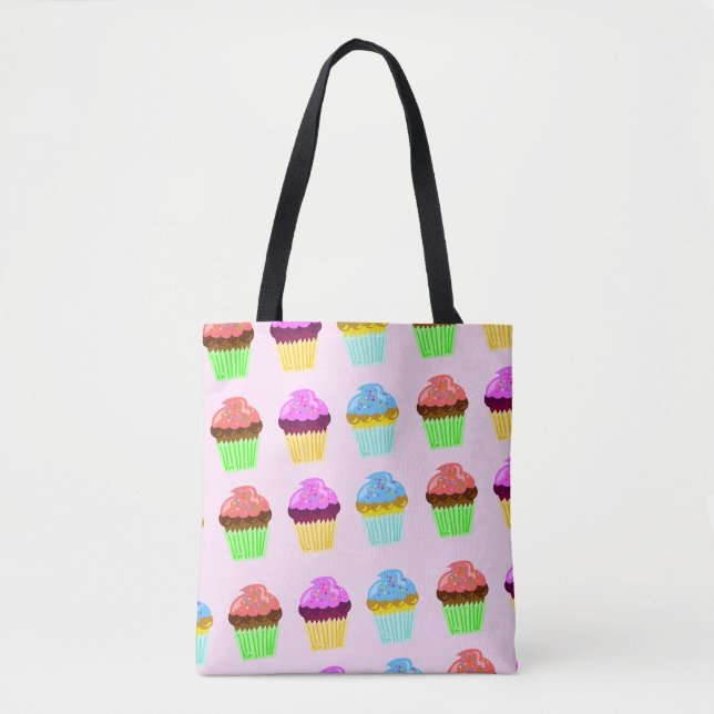 Bolsa Tote Cupcakes para a felicidade (Frente)