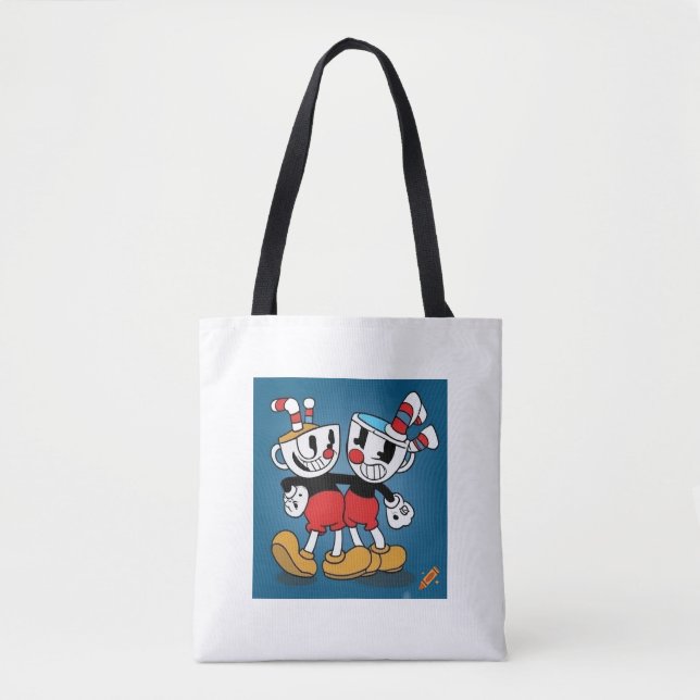 Bolsa Tote "Cuphead Design para venda na loja" (Frente)