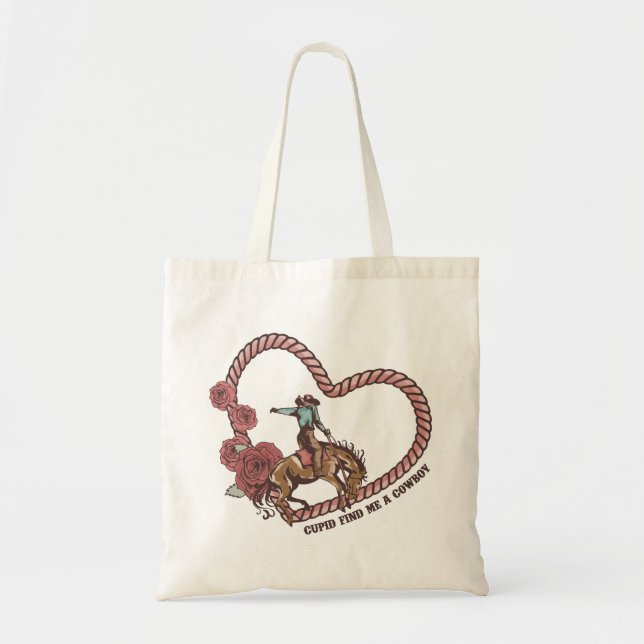 Bolsa Tote Cupido Me Encontra Um Cowboy (Frente)