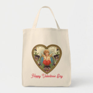 Bolsa Tote Cupido Vintage Em Saco De Tota Cardíaca