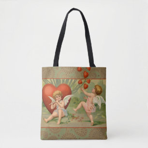 Bolsa Tote Cupidos do Amor Antigo Vintage do Dia dos Namorado