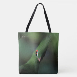 Bolsa Tote Curiosa Guiné Turaco Green Pássaro