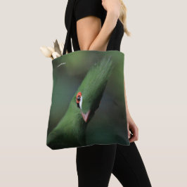 Bolsa Tote Curiosa Guiné Turaco Green Pássaro