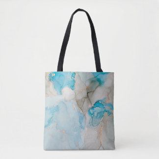 Bolsa Tote Currents of translucent hues, snaking metallic swi