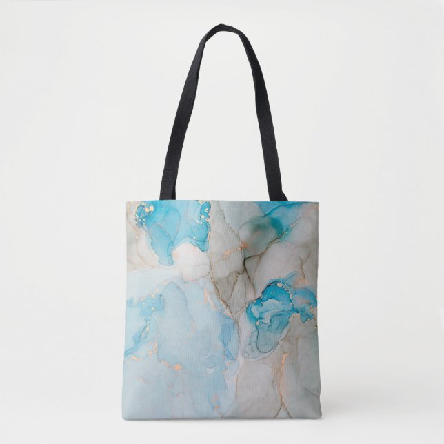 Bolsa Tote Currents of translucent hues, snaking metallic swi (Frente)